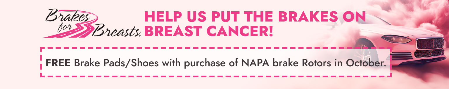  Free Brake Pads/shoes with purchase of NAPA brake Rotors in October | Carmichaels Service Center 